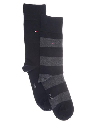 Set de calceta Hilfiger de algodón para hombre 2 pares