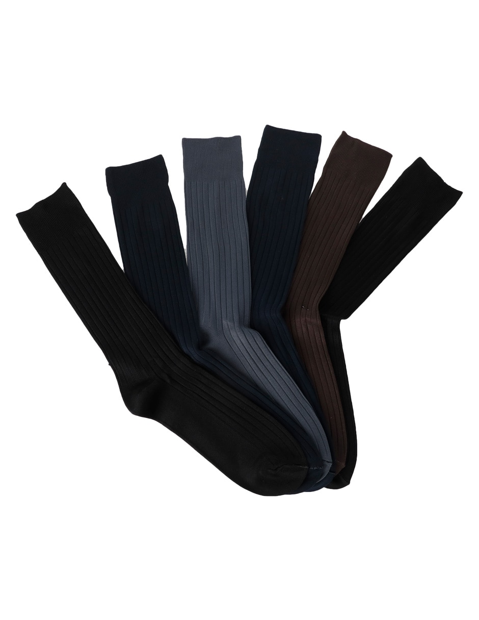 Set de calceta de algodón para hombre 6 pares