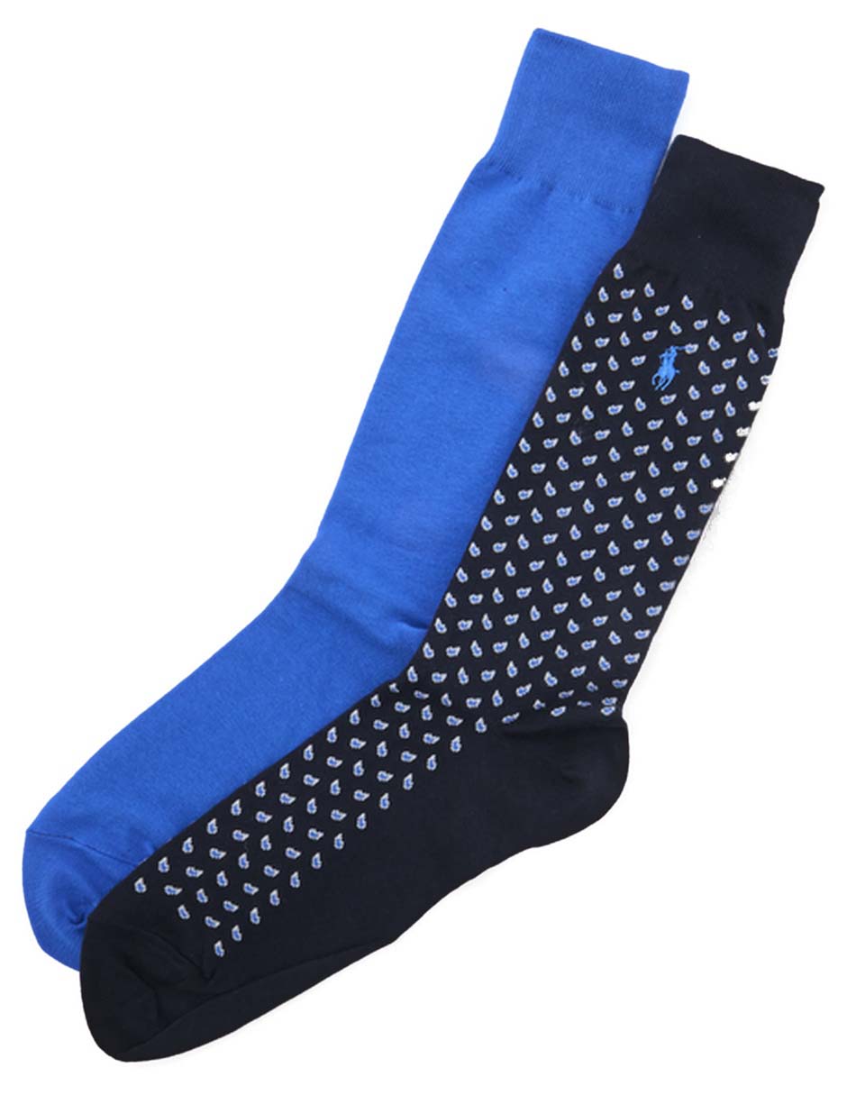 Set de calcetín comfort Polo RL de algodón para hombre 2 pares