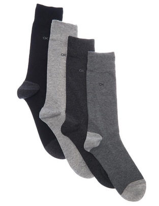 Set de calceta Calvin Klein de algodón para hombre 4 pares Set de calceta Calvin Klein de algodón para hombre 4 pares