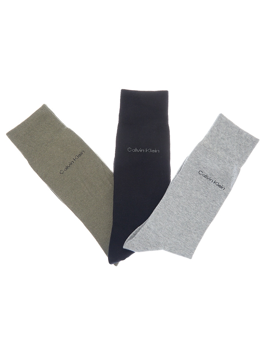 Set de calceta Calvin Klein de algodón para hombre 3 pares 2