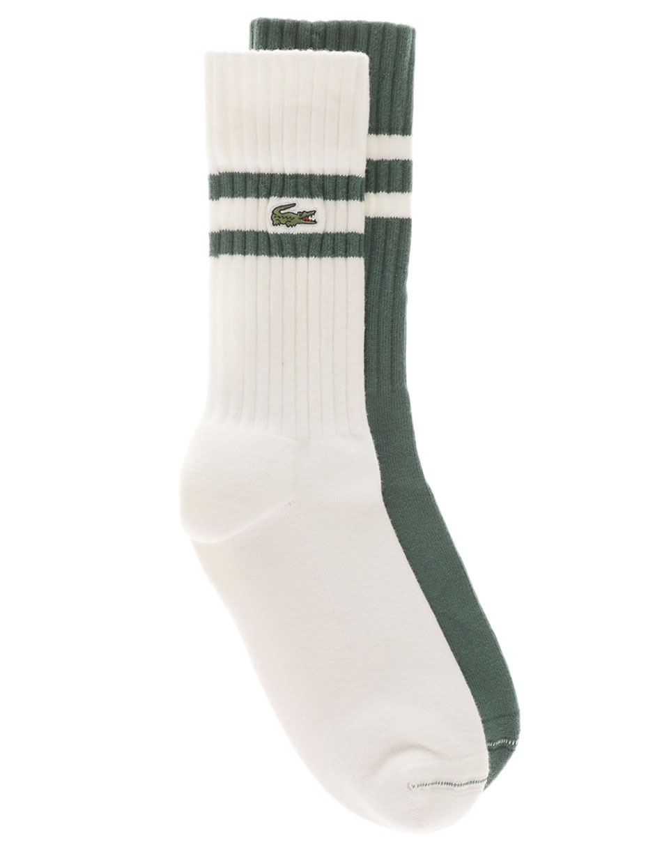 Set de calceta Lacoste de algodón para hombre 2 pares