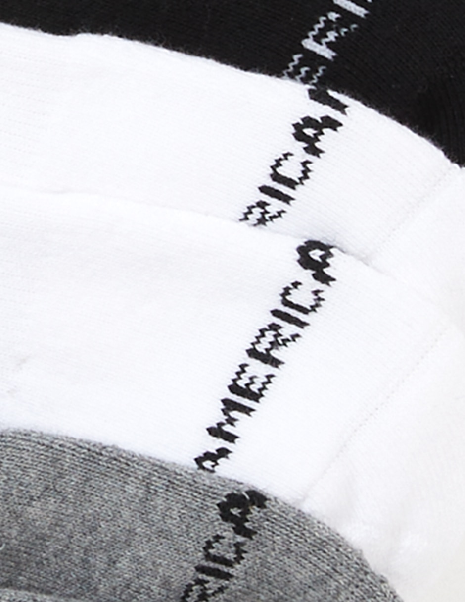Set de calcetín comfort American Eagle de algodón para hombre 3 pares