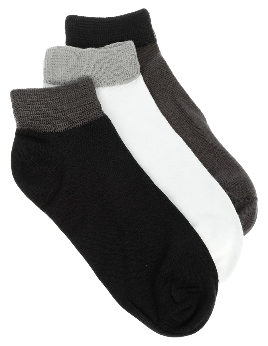 Set de tin diabético de algodón para hombre 3 pares 1