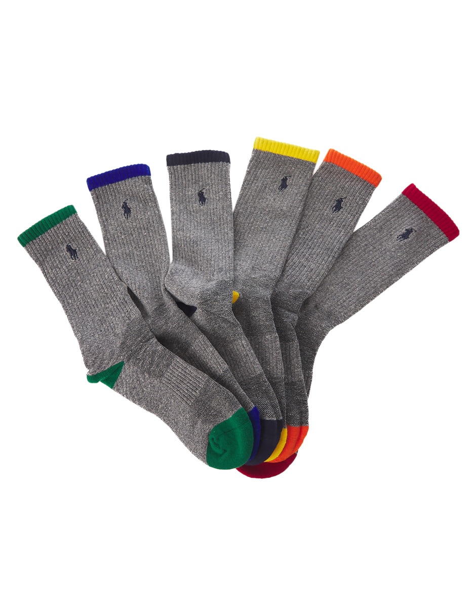 Set de calceta comfort Polo Ralph Lauren de algodón para hombre 6 pares