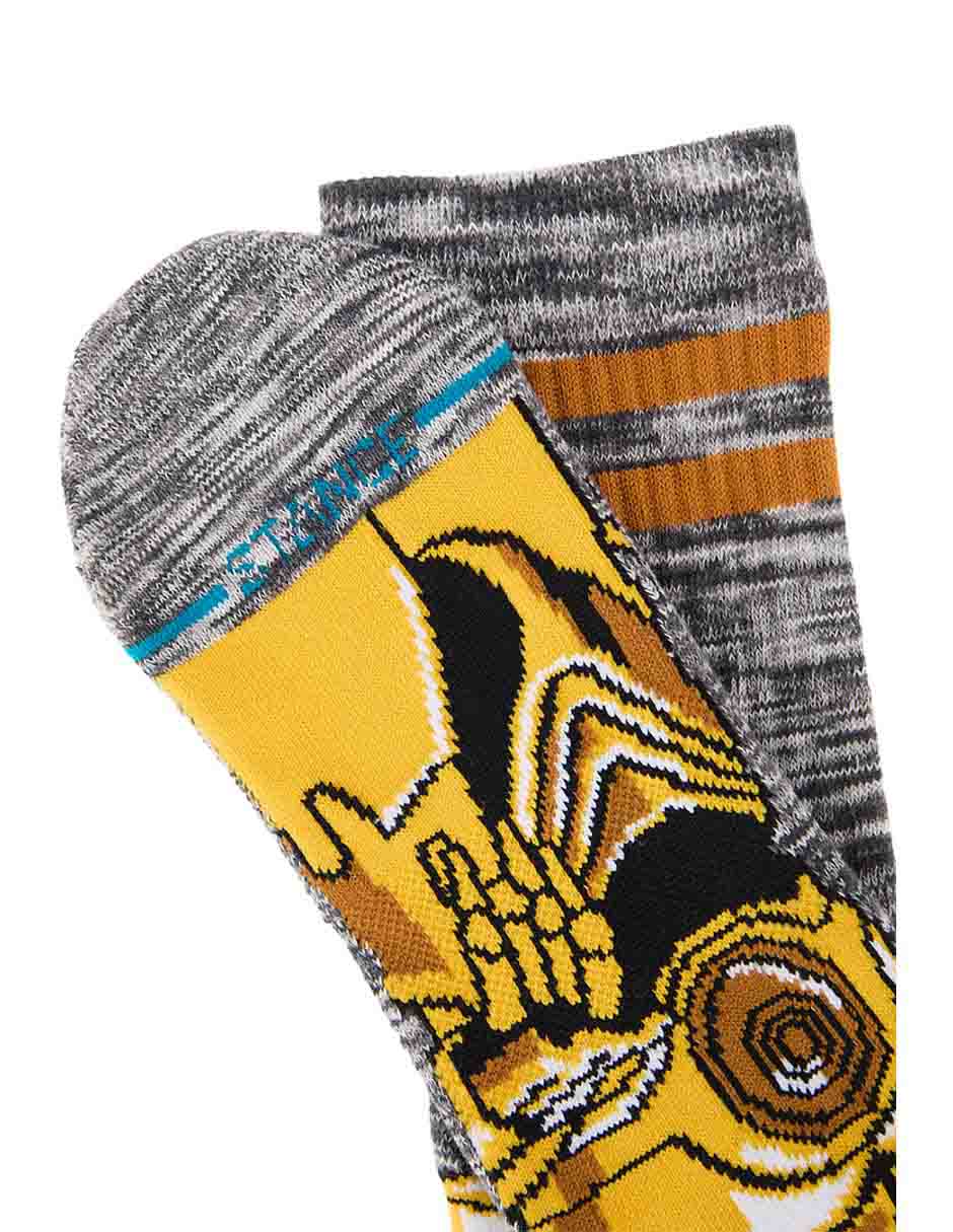 Calceta C-3PO comfort Stance de algodón para hombre