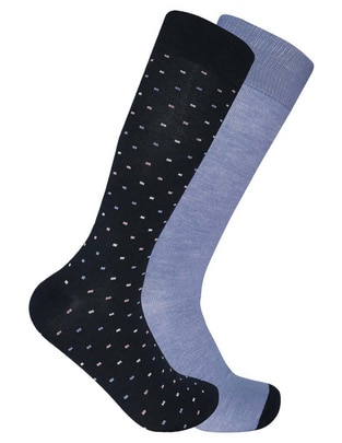 Set de calceta de algodón para hombre 2 pares 1
