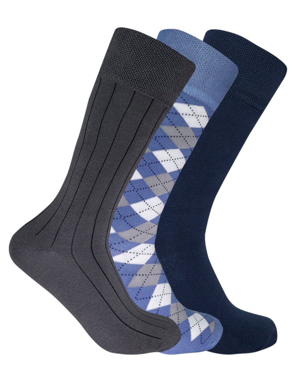 Set de calcetín Perry Ellis de bambú para hombre 3 pares