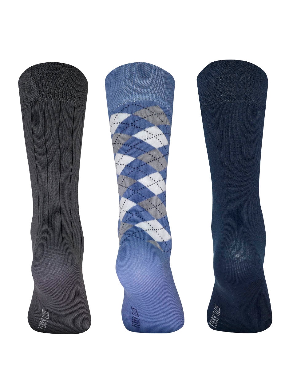 Set de calcetín Perry Ellis de bambú para hombre 3 pares