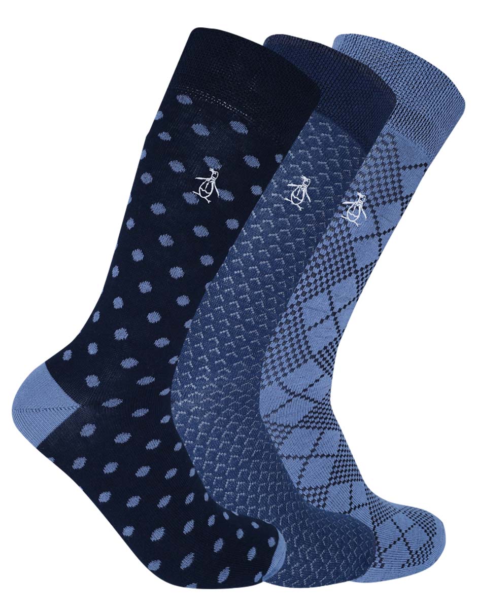 Set de calcetín Original Penguin de bambú para hombre 3 pares