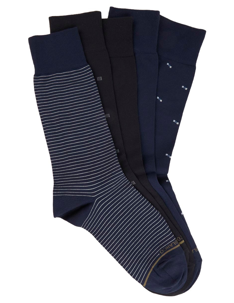 Set de calceta comfort Punto Blanco para hombre 5 pares