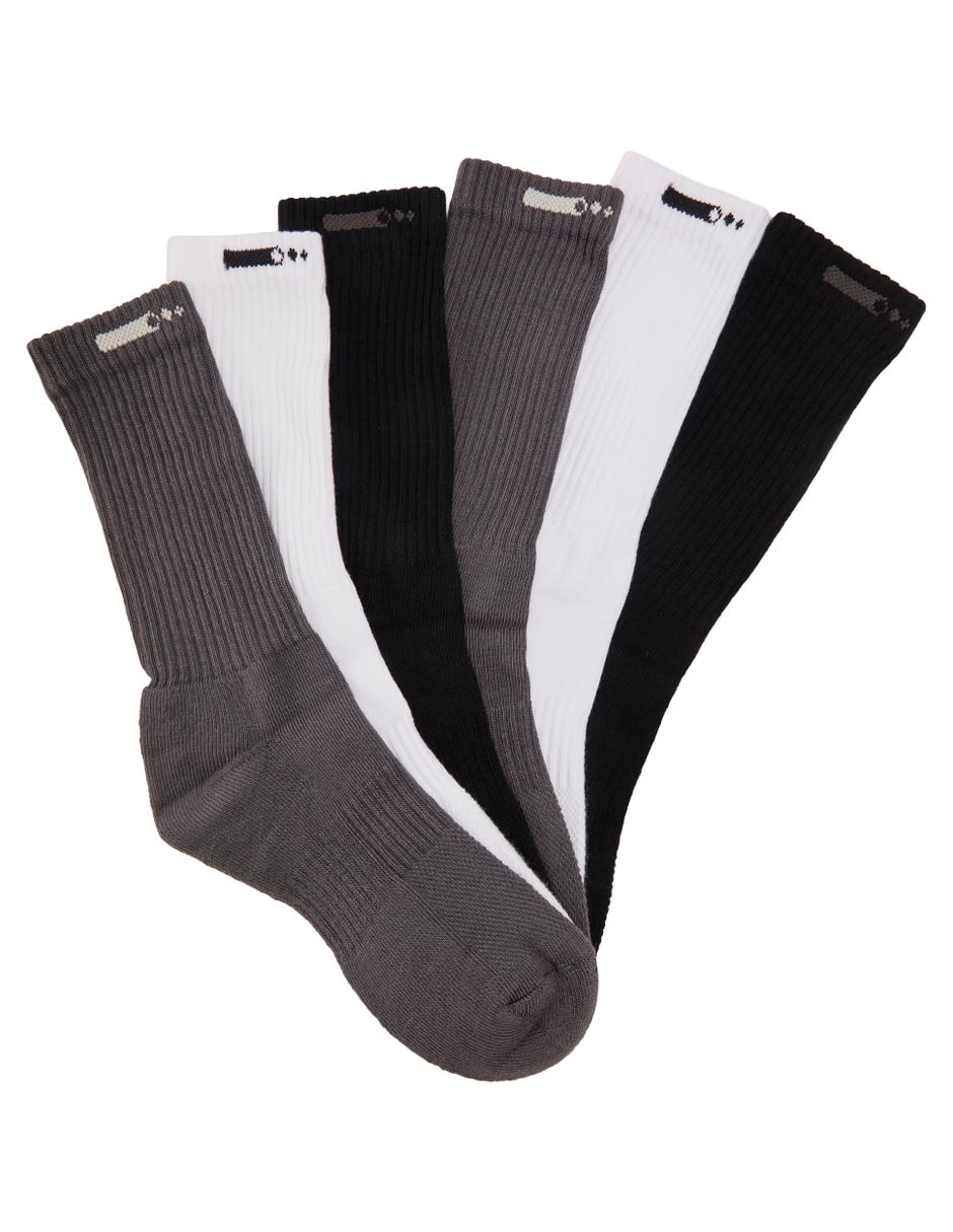 Set de calceta comfort Punto Blanco de algodón para hombre 6 pares