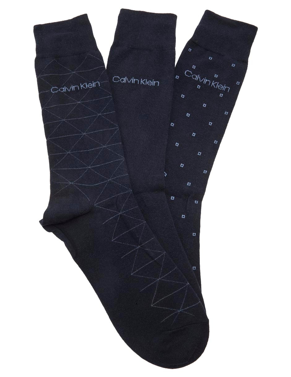 Set de calcetín comfort Calvin Klein de algodón para hombre 3 pares