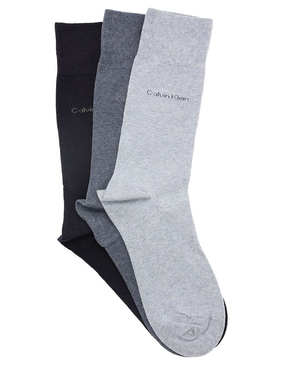Set de calceta comfort Calvin Klein de algodón para hombre 3 pares