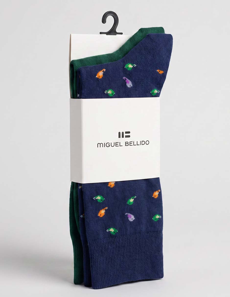 Set de calcetín Miguel Bellido de algodón para hombre 2 pares 2
