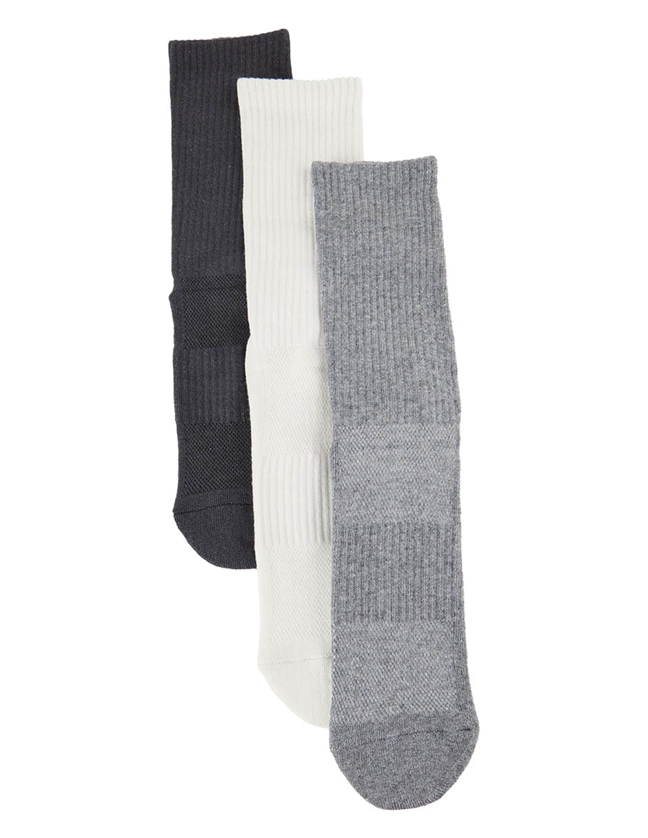 Set de calceta de algodón para hombre 3 pares