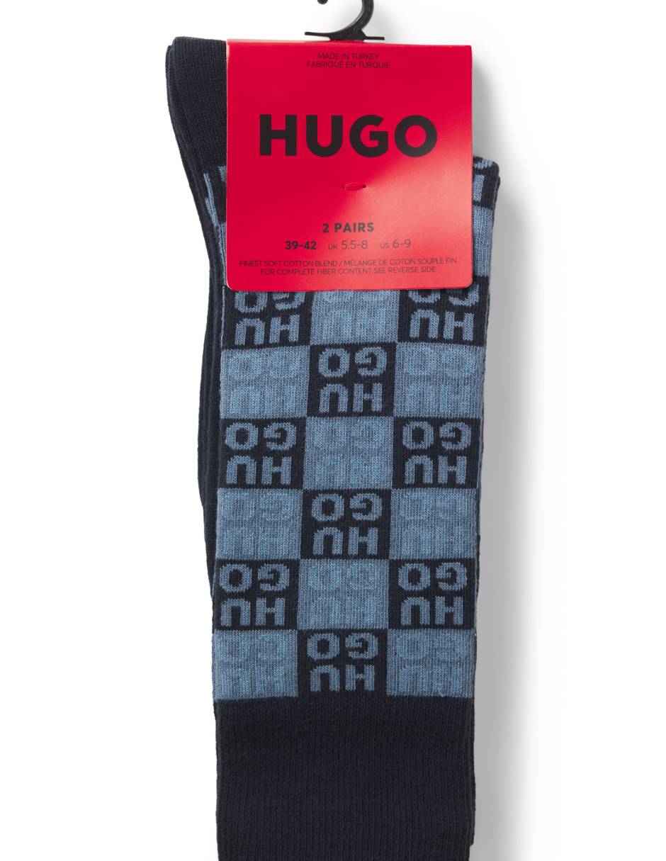 Set de calceta de algodón para hombre 2 pares 2