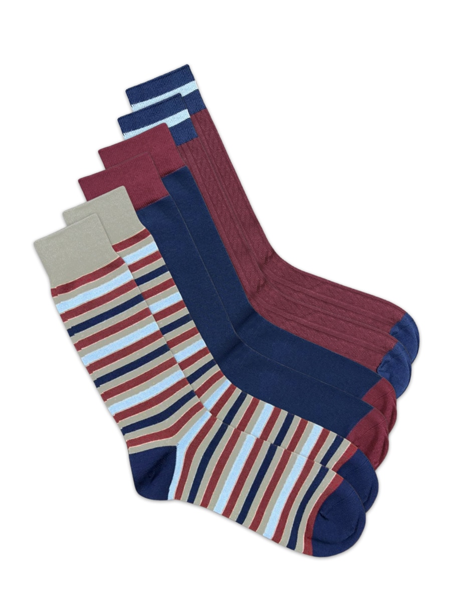 Set de calcetín confort para hombre 3 pares Set de calcetín confort para hombre 3 pares