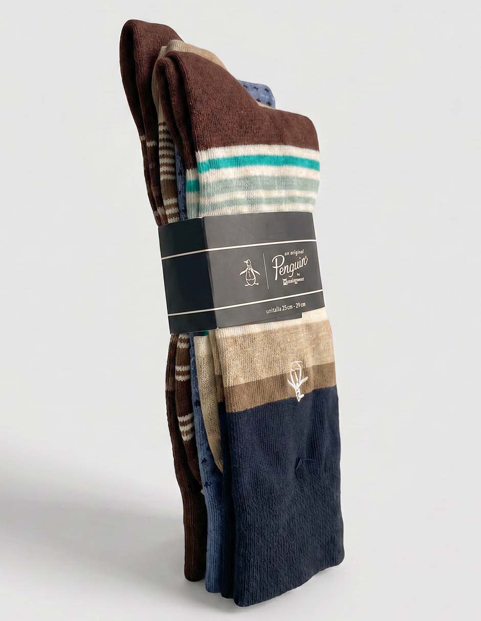 Calcetín de bambú para hombre 3 pares