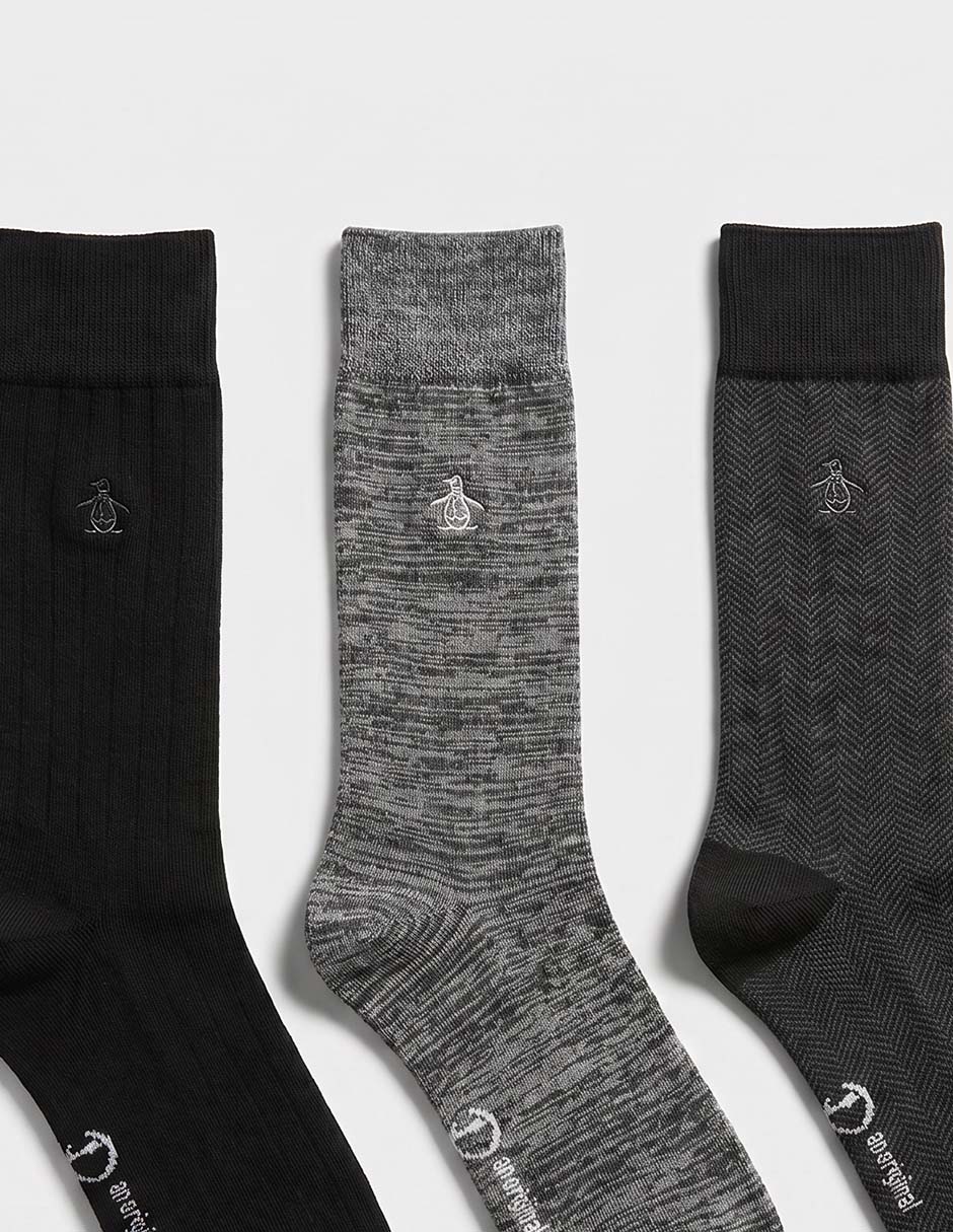 Set calcetín de bambú para hombre 3 pares