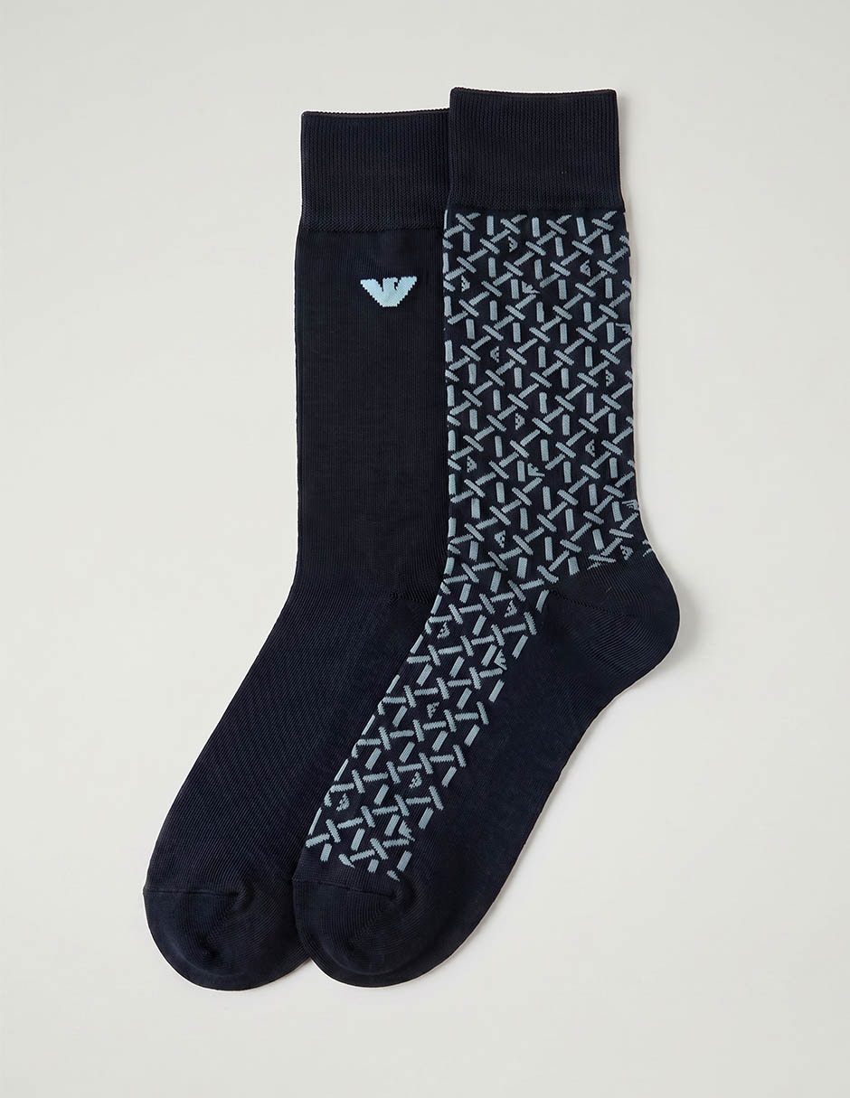 Set de calceta de algodón para hombre 2 pares 2