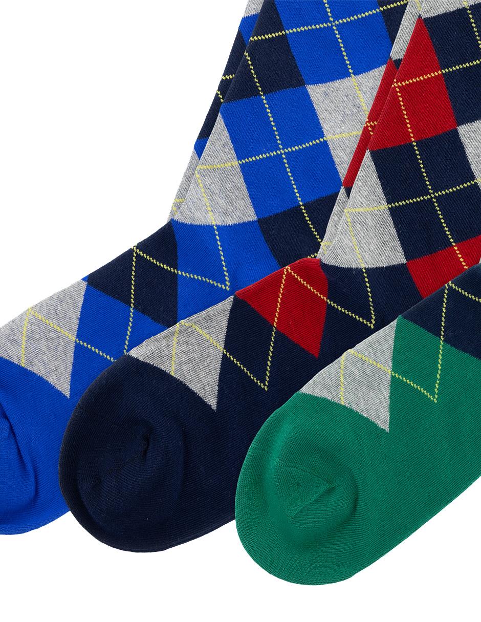 Set de calcetín de algodón para hombre 3 pares 4