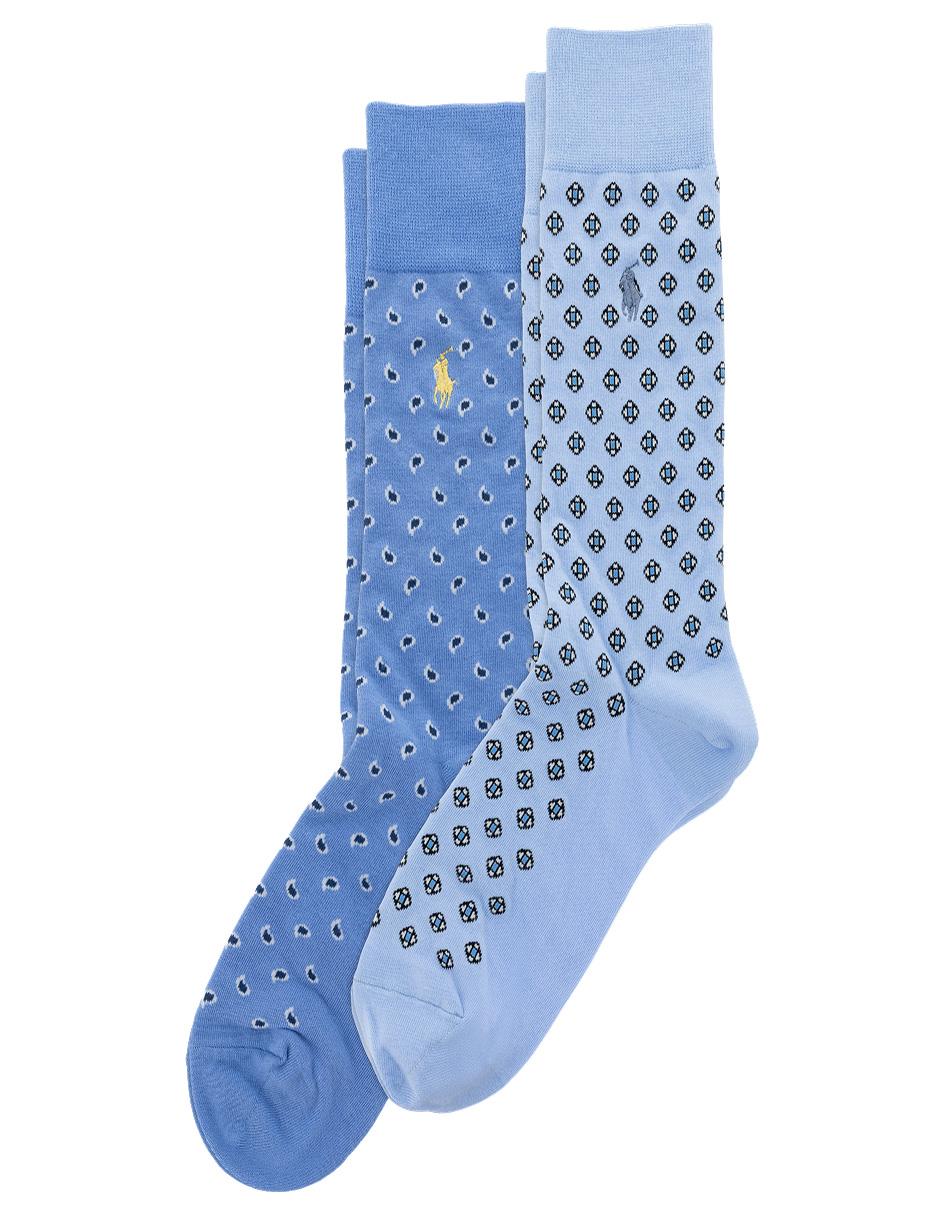 Set de calcetín polo rl de algodón para hombre 2 pares