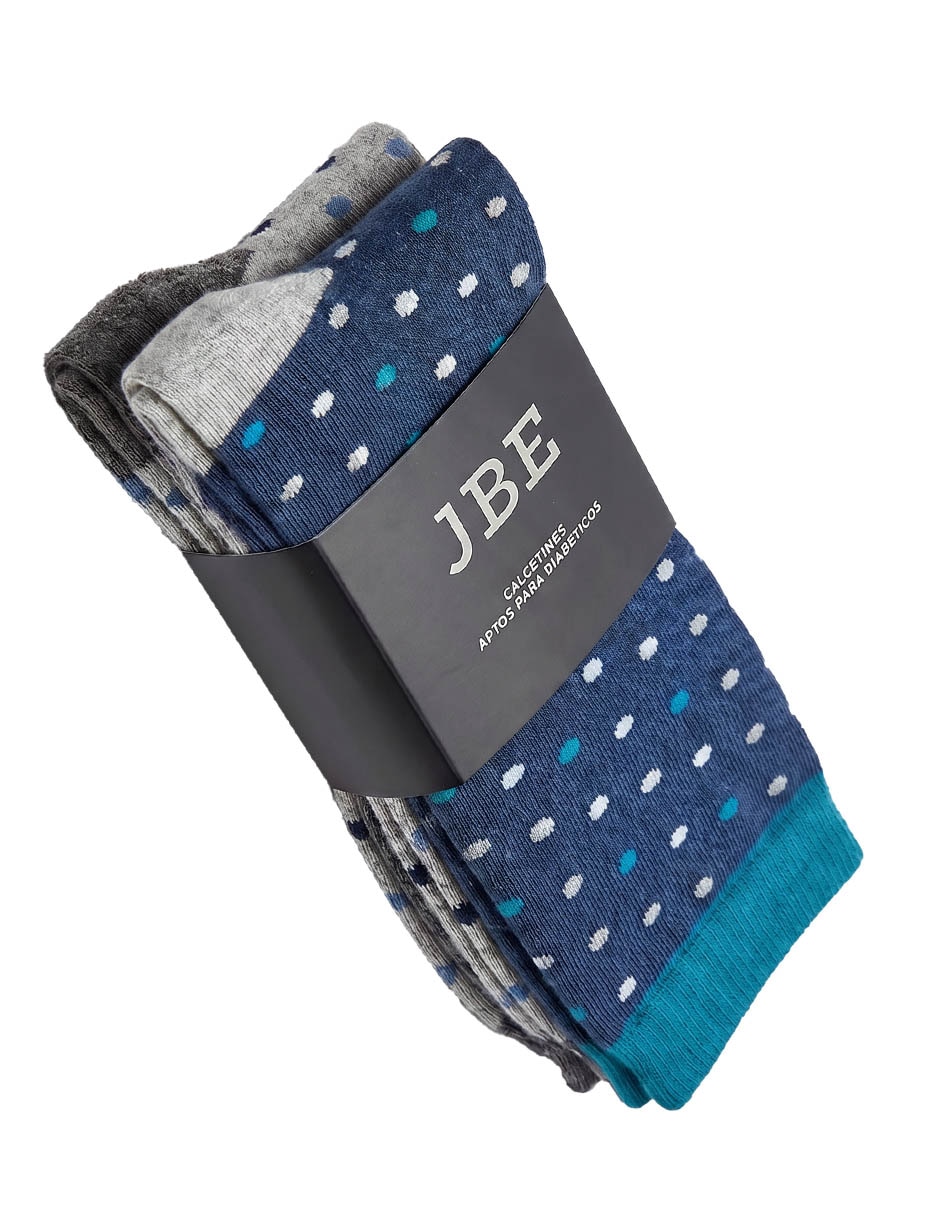 Calcetín Diabético De Algodón Para Hombre 3 Pares