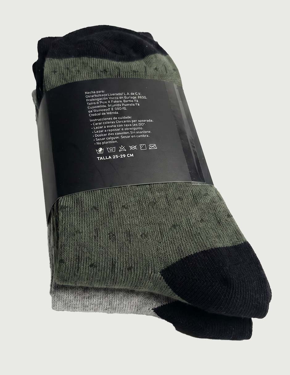 Calcetín de algodón 3 pares para hombre 3