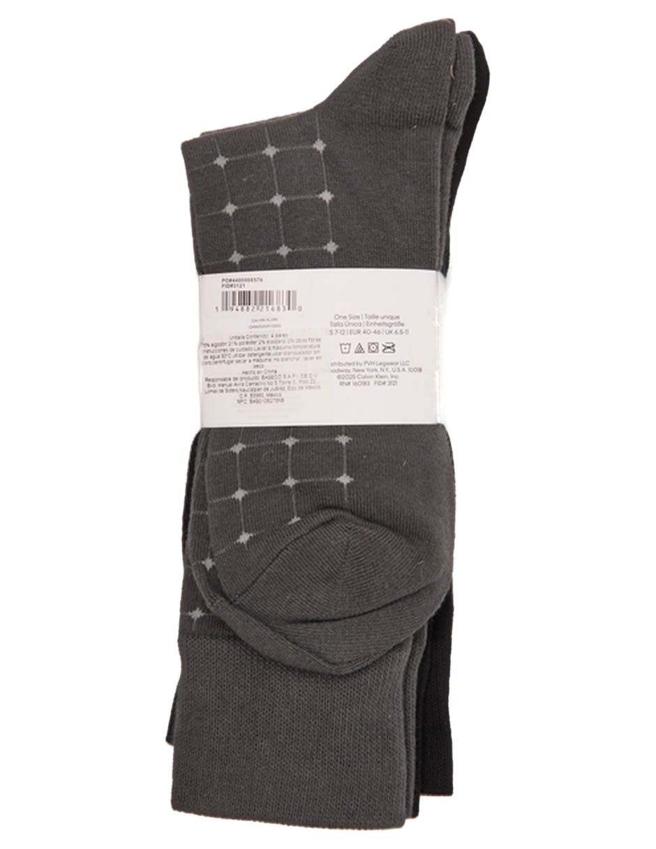 Set de calceta de algodón para hombre 4 piezas 2