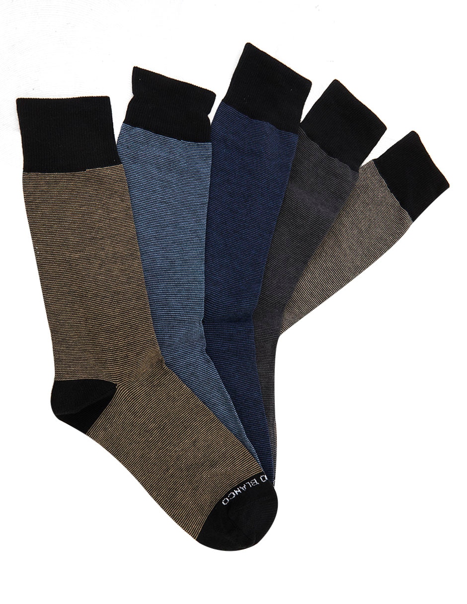 Set de calcetín comfort Punto Blanco de algodón para hombre 5 pares Set de calcetín comfort Punto Blanco de algodón para hombre 5 pares