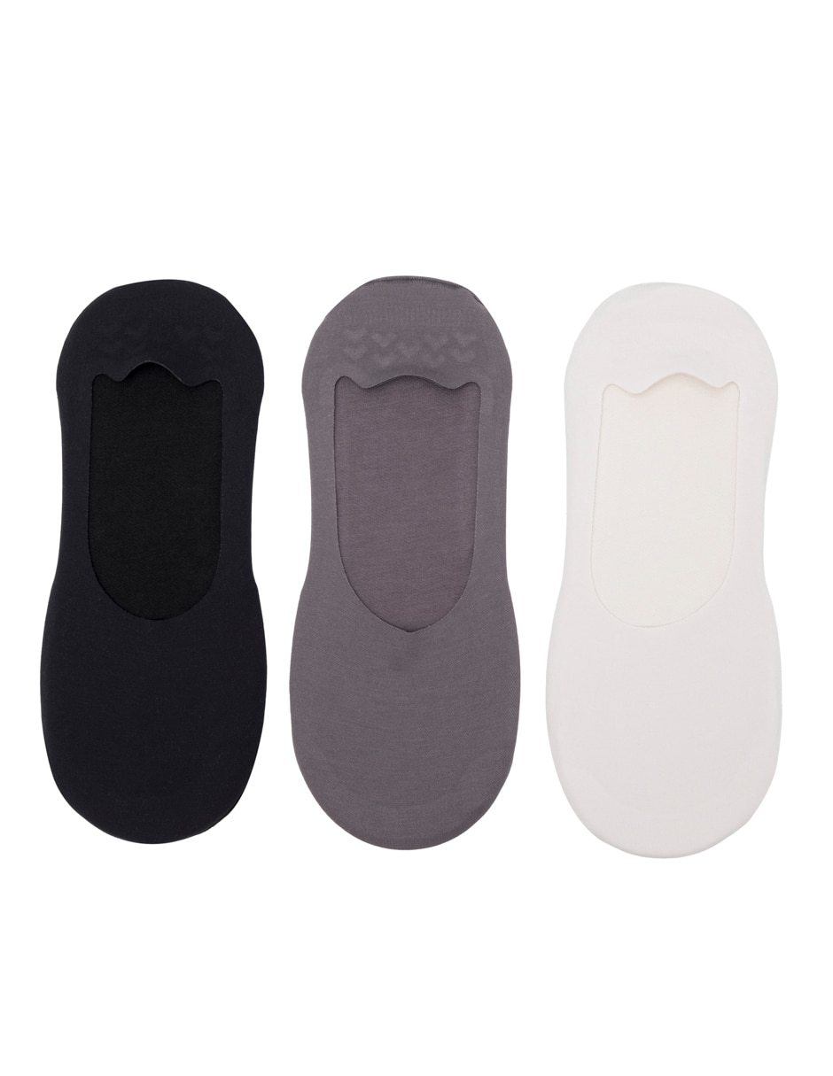 Protector de pie invisible de algodón y elastano para hombre 3 pares
