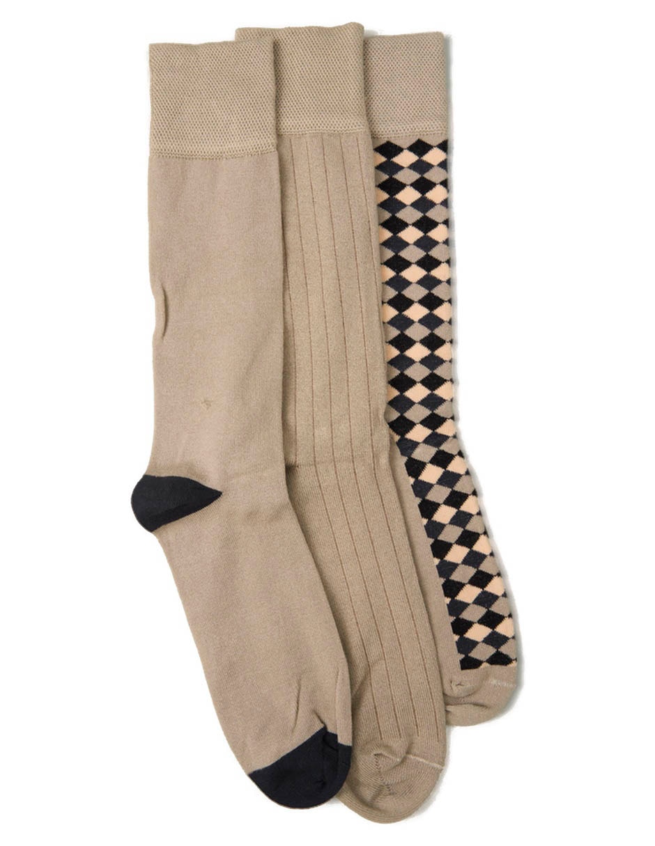 PERRY ELLIS Set De Tín Perry Ellis De Bambú Para Hombre 3 Pares
