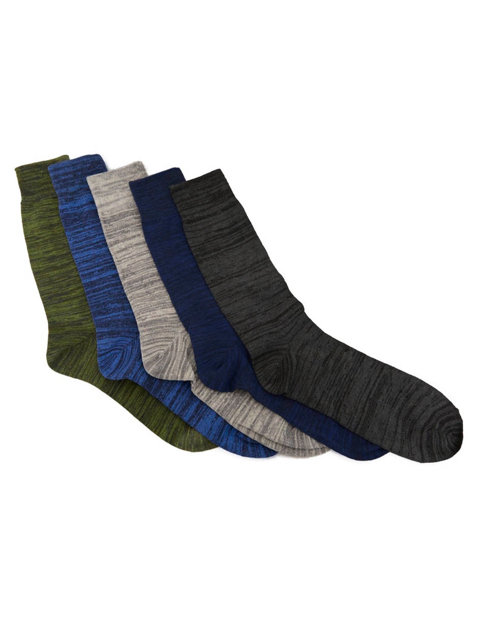 Calcetín De Mezcla Sintética Para Hombre 5 Pares