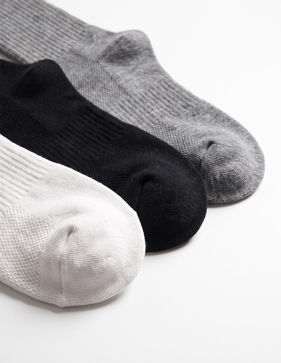 Set calcetín transpirable de algodón para hombre 3 pares 2