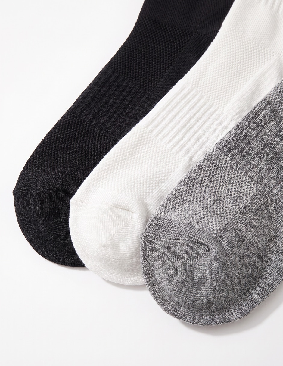 Set de calceta transpirable de algodón hombre 3 pares 3
