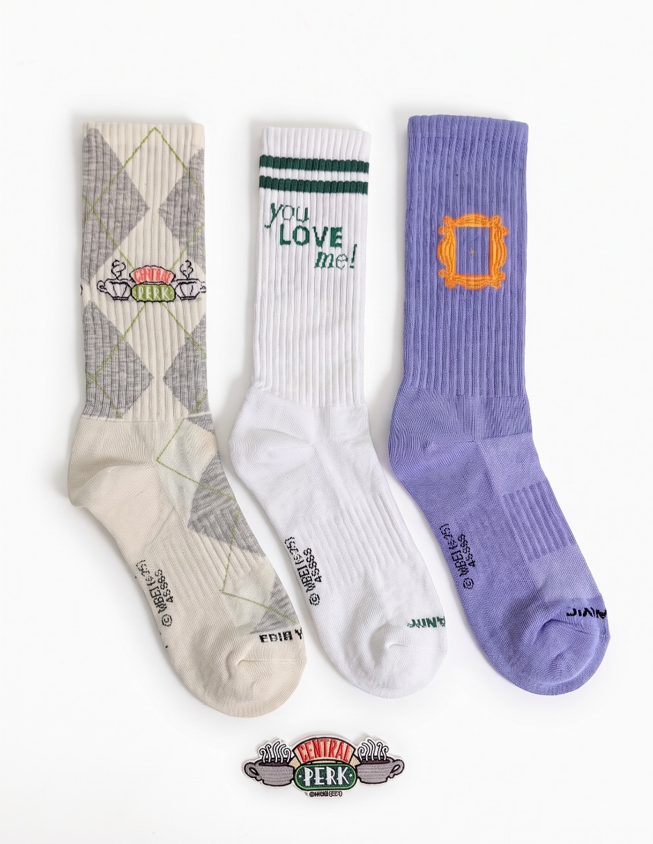 Set calcetín Friends para hombre 3 pares