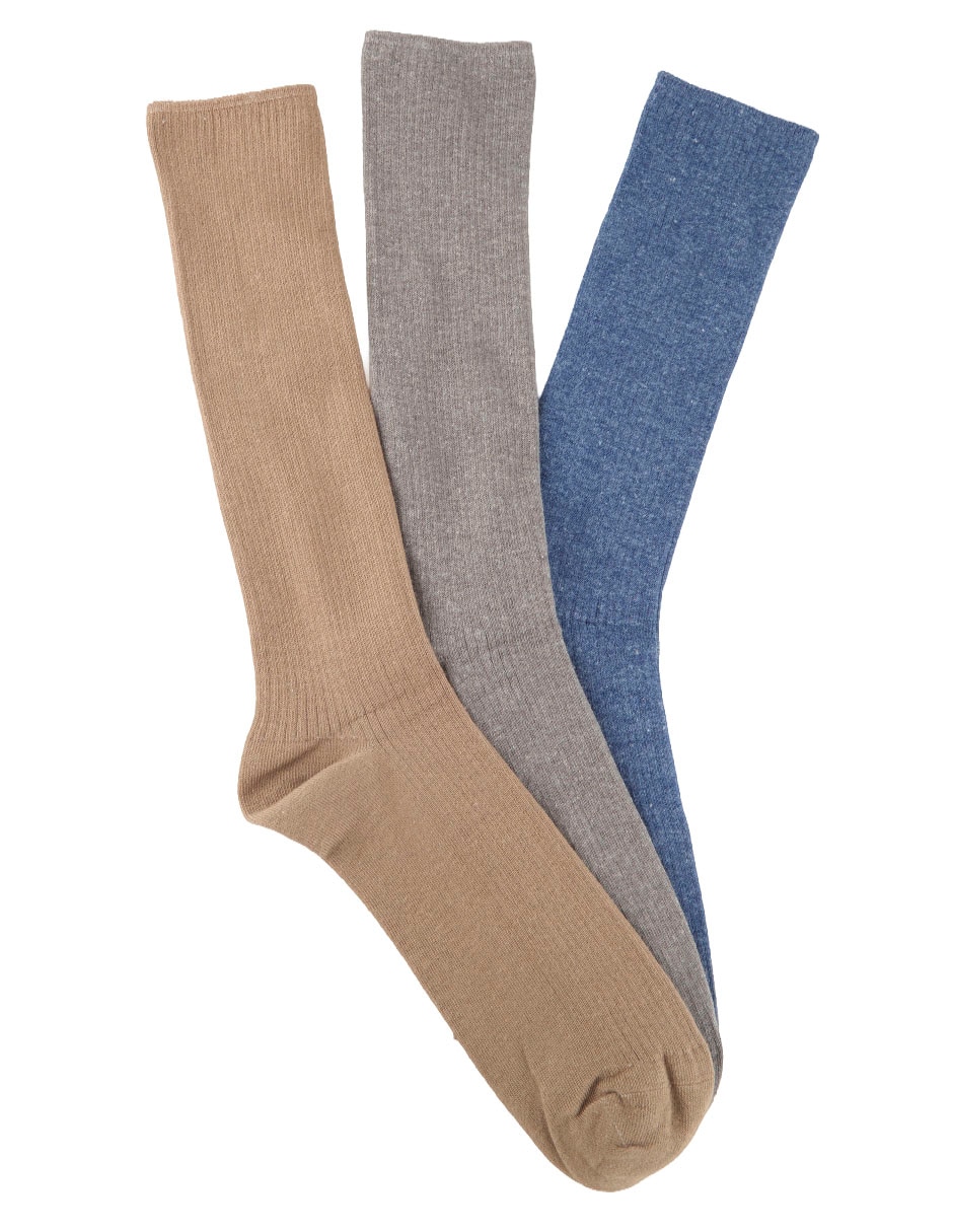 Set de calcetín diabético de algodón para hombre 3 pares