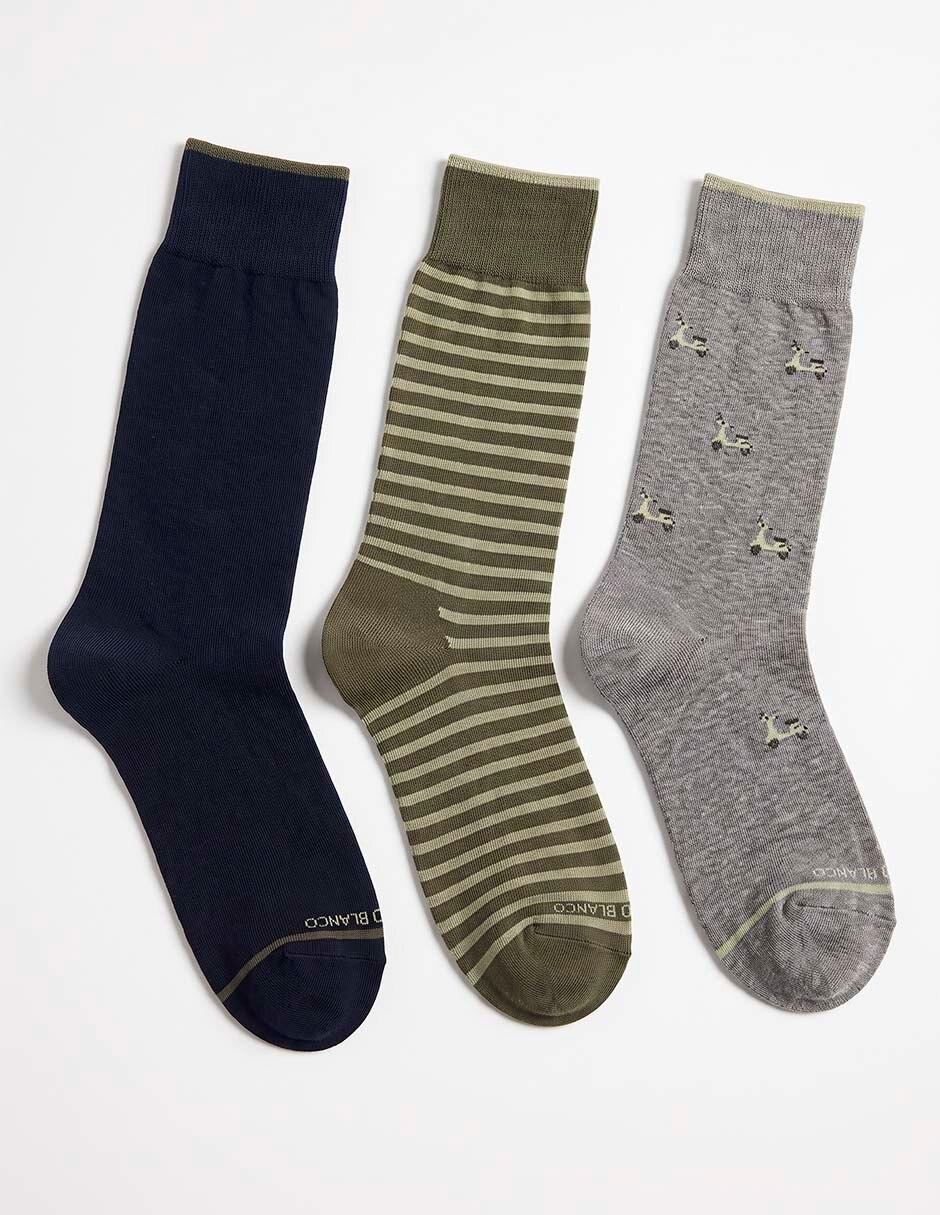 Calcetín comfort de algodón para hombre 3 pares 2