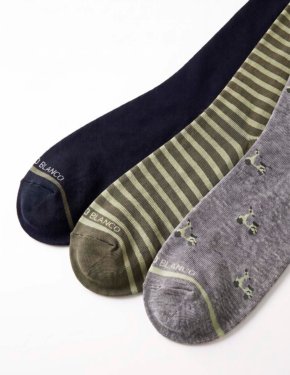 Calcetín comfort de algodón para hombre 3 pares 3