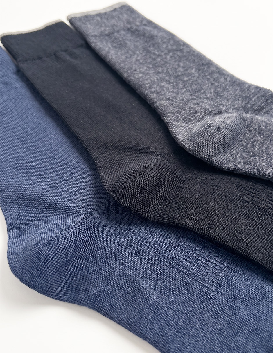 Set de calcetín comfort Punto Blanco de algodón para hombre 3 pares 2