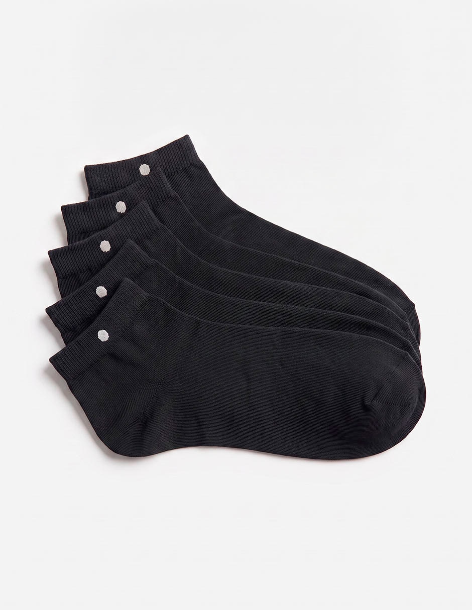 Set de tín punto blanco de algodón para hombre 5 pares 2