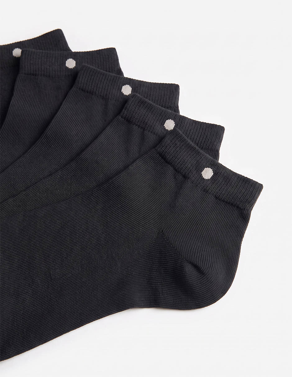 Set de tín punto blanco de algodón para hombre 5 pares 3
