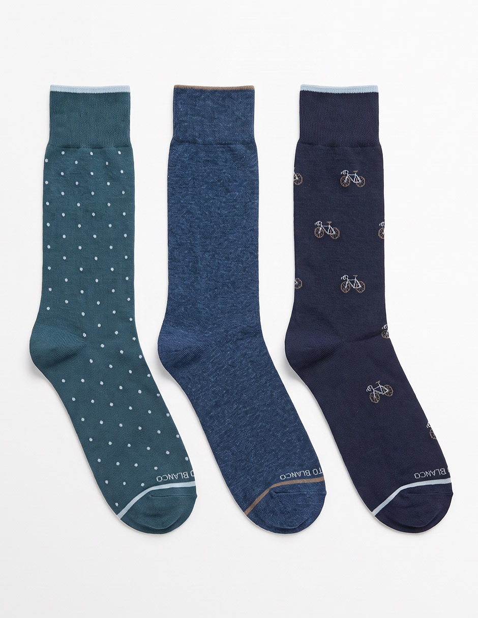 Calcetín de algodón para hombre 3 pares