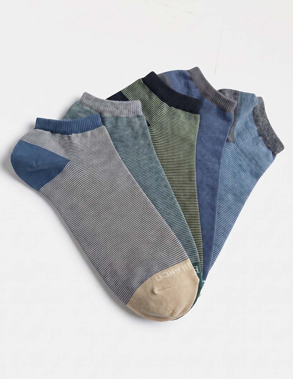 Set de calceta punto blanco de algodón para hombre 6 pares 1
