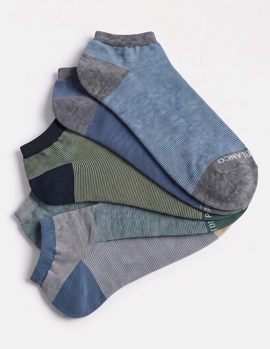 Set de calceta punto blanco de algodón para hombre 6 pares 2