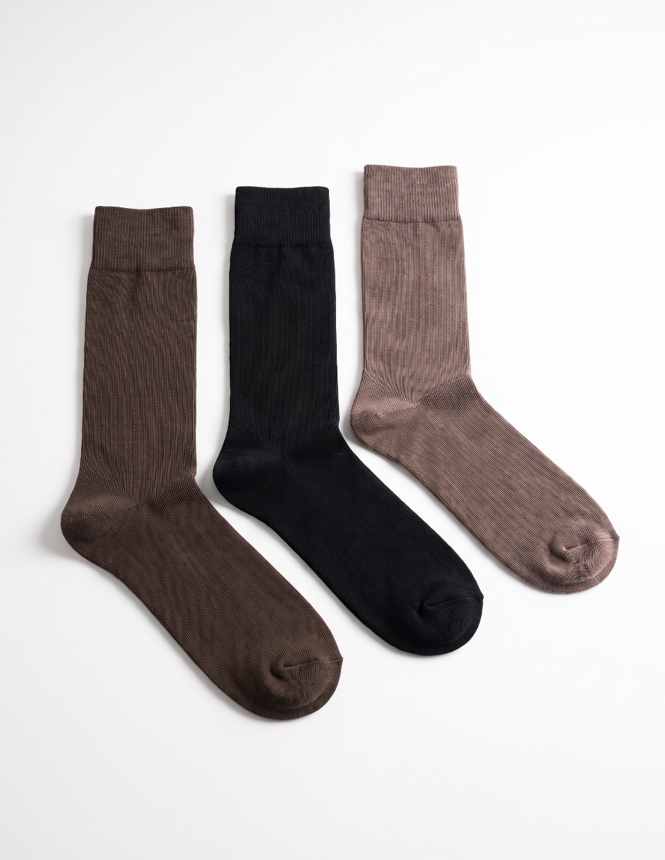Set Calceta de algodón para hombre 3 pares 2
