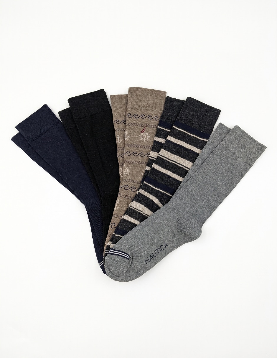 Calcetín comfort de poliéster y elastano para hombre 5 pares Calcetín comfort de poliéster y elastano para hombre 5 pares