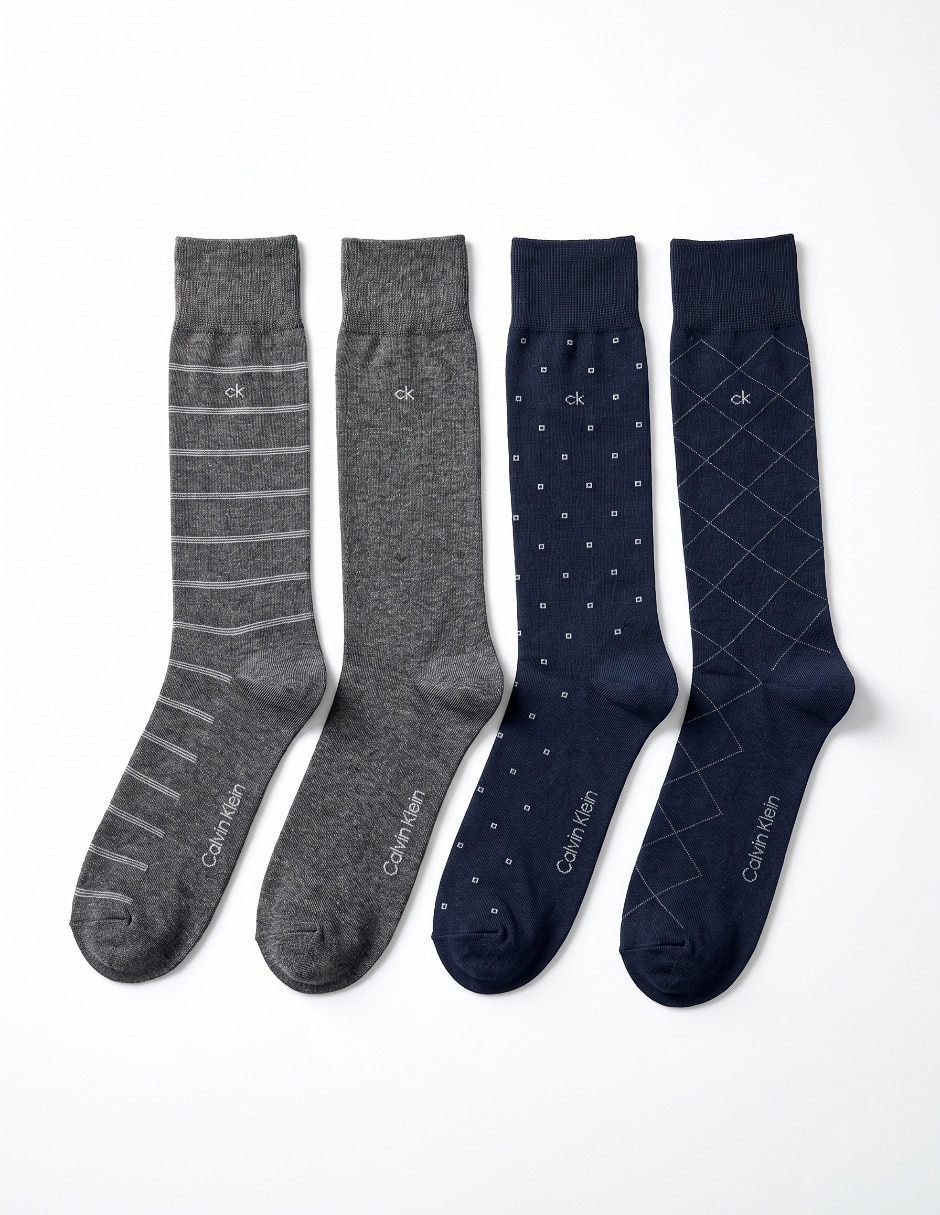 Calceta Calvin klein para hombre 4 pares Calceta Calvin klein para hombre 4 pares