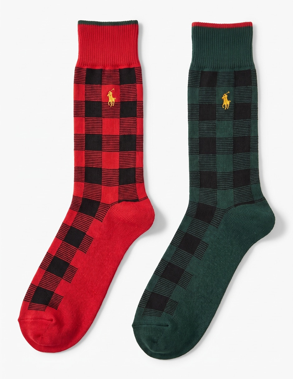 Set calceta navideña para hombre 2 pares Set calceta navideña para hombre 2 pares
